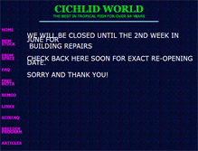 Tablet Screenshot of cichlidworld.net